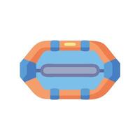 Inflatable river raft illustration on black background vector