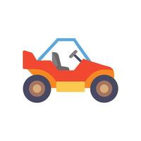 Red Buggy Illustration on Black Background, Isolated Design vector