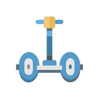 Blue and Gold TwoWheeled Hoverboard on Black Background vector