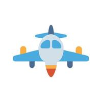 Cartoon Airplane Isolated on Black Background Design Graphic vector