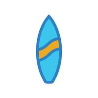 Surfboard icon isolated on black background for surfing vector