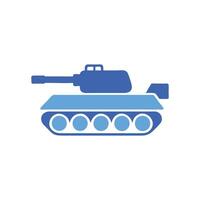 Blue Tank Icon on Black Background Illustration Design vector