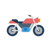 Flat Design Style of an Isolated Motorcycle Icon vector