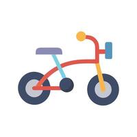 Colorful Minimalist Tricycle Illustration on Black Background, Icon vector