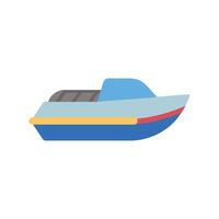 Modern speedboat illustration on black background in simple style vector