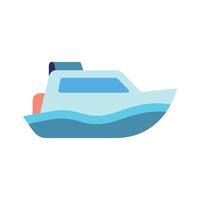 Illustration of a stylized boat on black background vector