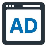 Website Ad and advertisement icon concept vector