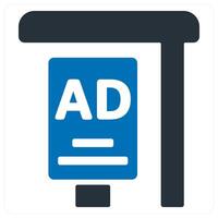 Ad Board and advertisement icon concept vector