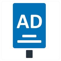 Ad Board and signboard icon concept vector
