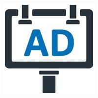 Advertisement and ad board icon concept vector