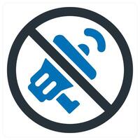 Ad Prohibited and advertisement icon concept vector