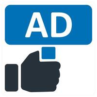 Advertisement Board and advertisement icon concept vector