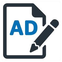 Compose Content and advertisement icon concept vector