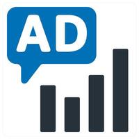 Advertisement Graph and advertisement icon concept vector