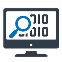 programming and Big data icon concept in blue color vector