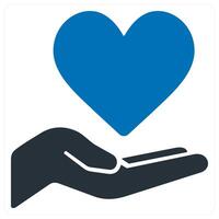 Donation and donate icon concept in blue color vector