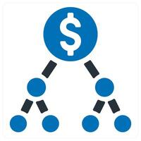 Money Transaction and transaction icon concept in blue color vector