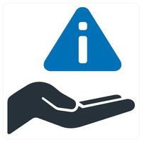 information and query icon concept in blue color vector