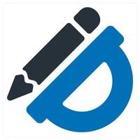 geometry and math icon concept in blue color vector