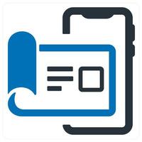User detail and profile icon concept in blue color vector