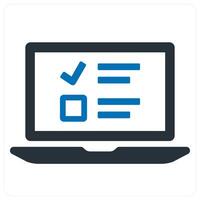 User detail and bio icon concept in blue color vector