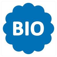 Bio and eco icon concept in blue color vector