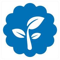 Environment and ecology icon concept in blue color vector