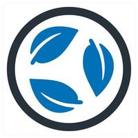 Ecology and ecological concept in blue color vector