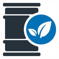 Garbage and recycle icon concept in blue color vector
