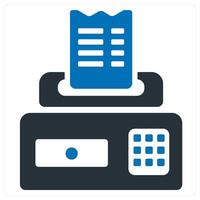 Billing Machine icon concept in blue color vector