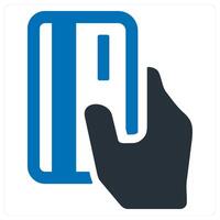 Card Payment icon concept in blue color vector