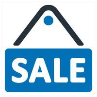 Sale icon concept in blue color vector