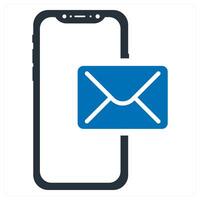 mail icon concept in blue color vector