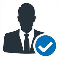 Verified Profile icon concept in blue color vector
