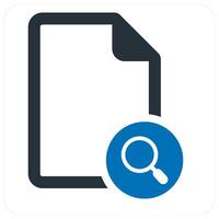 Search File icon concept in blue color vector