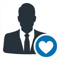 Favorite Profile concept in blue color vector