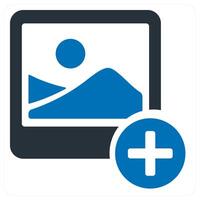 Add Image icon concept in blue color vector