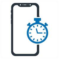 Mobile Watch icon concept in blue color vector