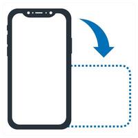 Portrait icon concept in blue color vector