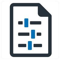 configuration and optimization icon concept in blue color vector