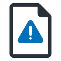 error file and report icon concept in blue color vector