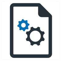 optimization and settings icon concept in blue color vector