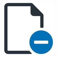 remove and wrong file icon concept in blue color vector
