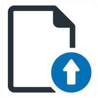 upload and data icon concept in blue color vector