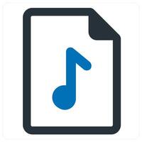 audio and files icon concept in blue color vector