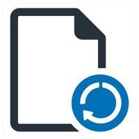 update and refresh icon concept in blue color vector