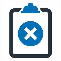 remove and delete file icon concept in blue color vector
