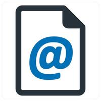 email and mail icon concept in blue color vector