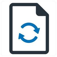 update and document file icon concept in blue color vector