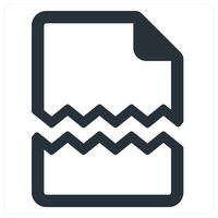 damaged and broken icon concept in blue color vector